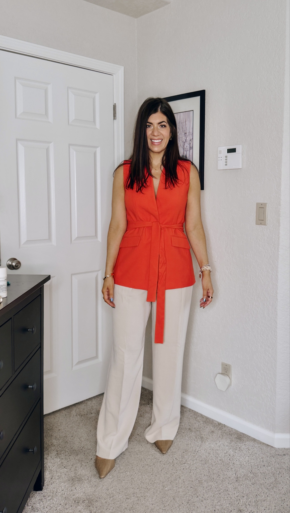 Spring work outfit inspo
In a medium blazer top 
8 trouser pants (size down if in between)


#LTKMidsize #LTKWorkwear #LTKTall