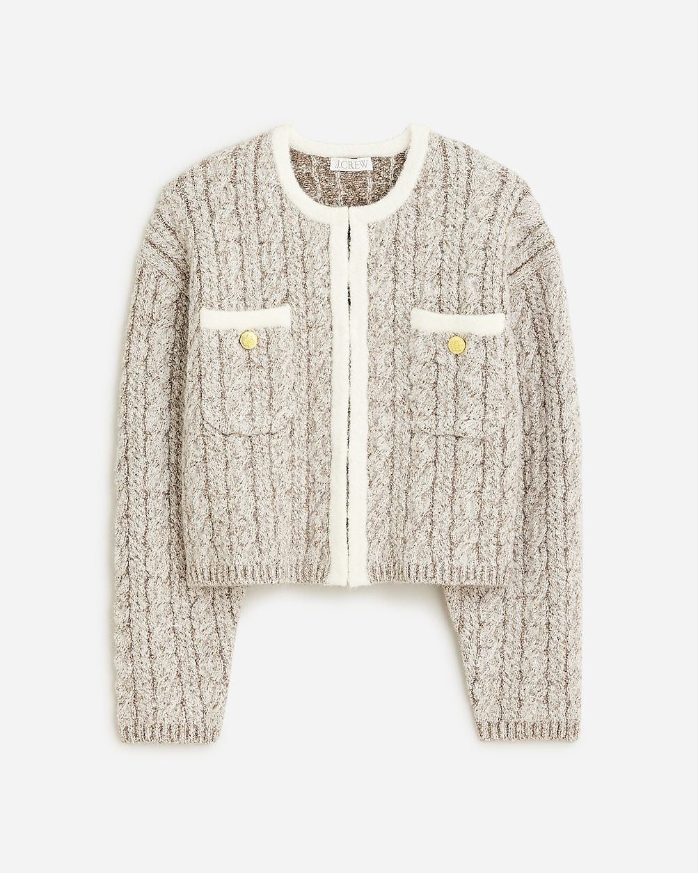 Cable-knit sweater lady jacket | J.Crew US