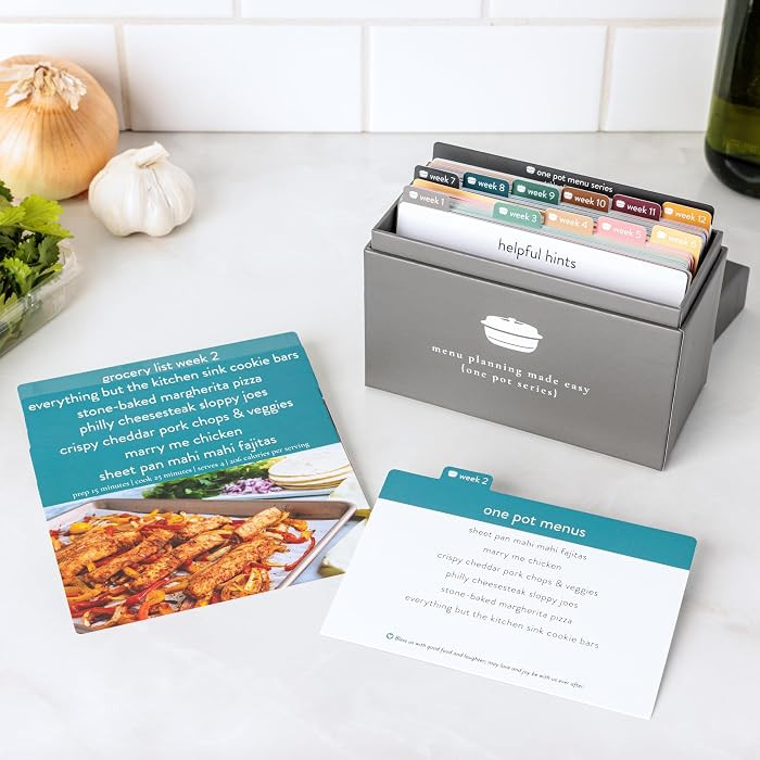 Passionate Penny Pincher Meal Planner Recipe Box (One Pot Meal \u2013 Photo Edition) Weekly Menu ... | Amazon (US)