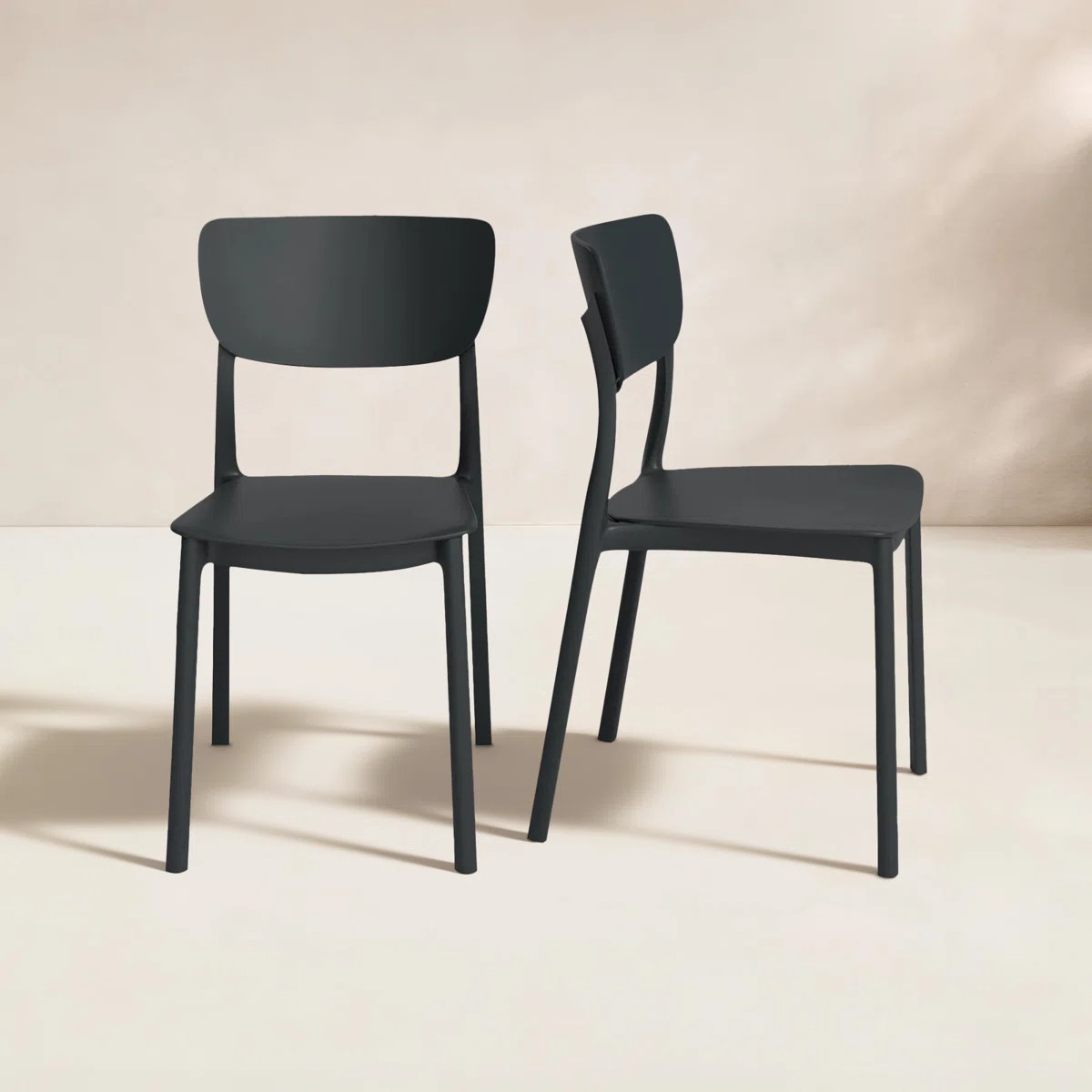 Farrah Outdoor Stacking Dining Side Chair (Set of 2) | Wayfair North America