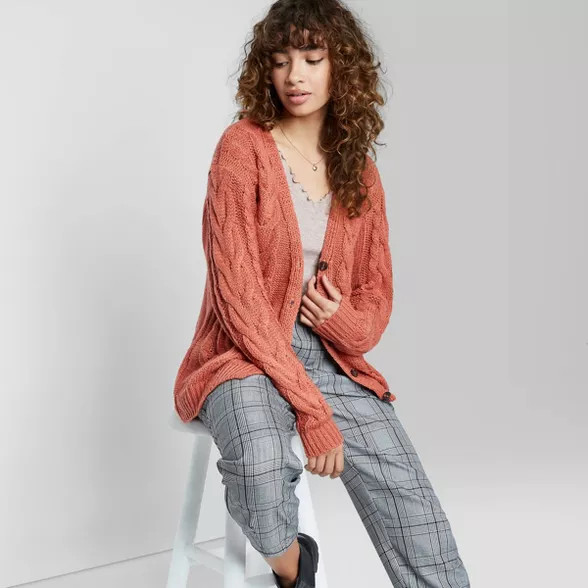 Women's Cable Knit Cardigan - Wild Fable™ | Target