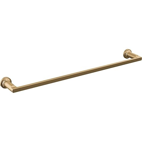 DELTA FAUCET 79424-CZ Linden Wall Mounted 24 in. Towel Bar in Champagne Bronze | Amazon (US)