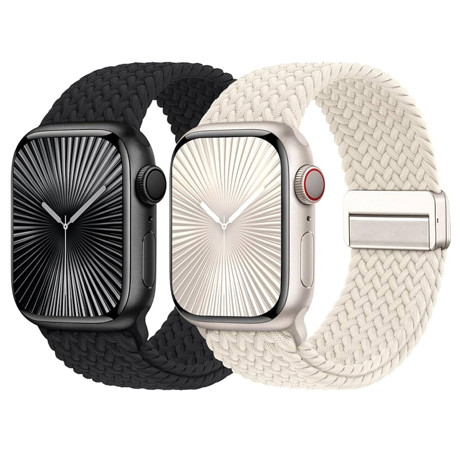Braided Stretchy Bands with Magnetic Clasp Compatible for Apple Watch Band 38mm 40mm 41mm 42mm 44... | Amazon (US)
