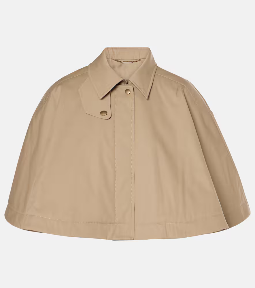 ChloÃ© Cropped cotton gabardine cape | Mytheresa (DACH)