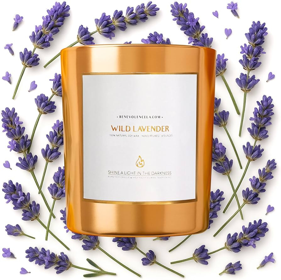 Benevolence LA Wild Lavender Wood Wick Candles | Soy Scented Candles for Home | Gifts for Women a... | Amazon (US)
