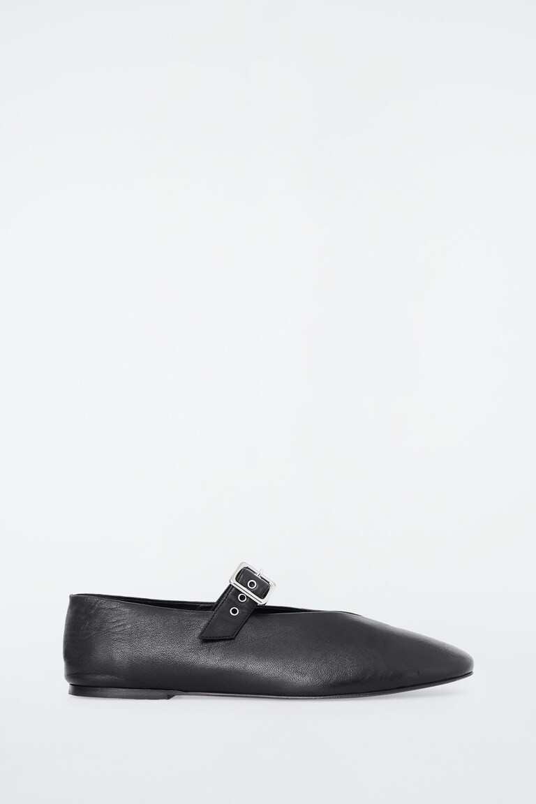 BUCKLED BALLET FLATS - BLACK | COS (AU)
