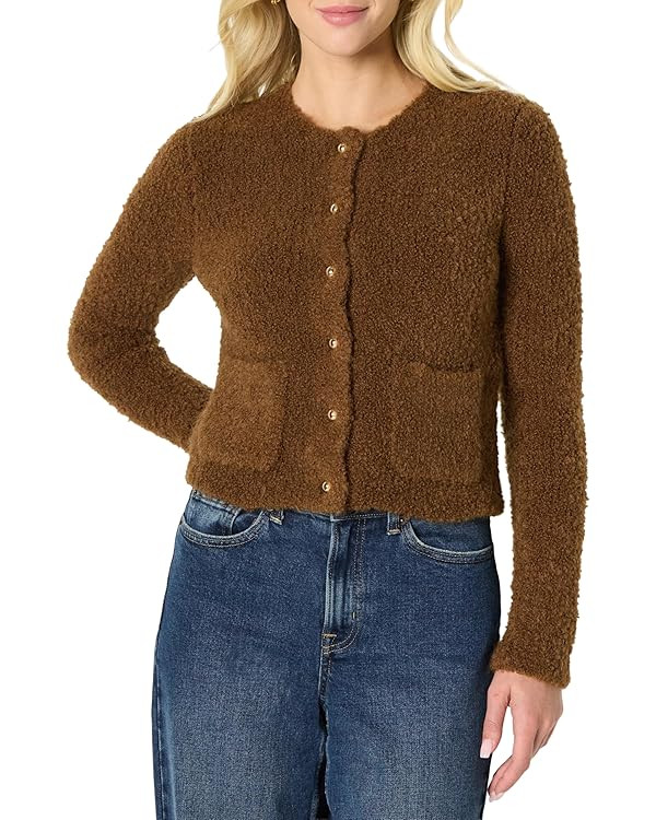 Amazon Essentials (Demi's Pick) Women's Regular-Fit Wool Blend Boucle Button-Down Jacket | Amazon (US)