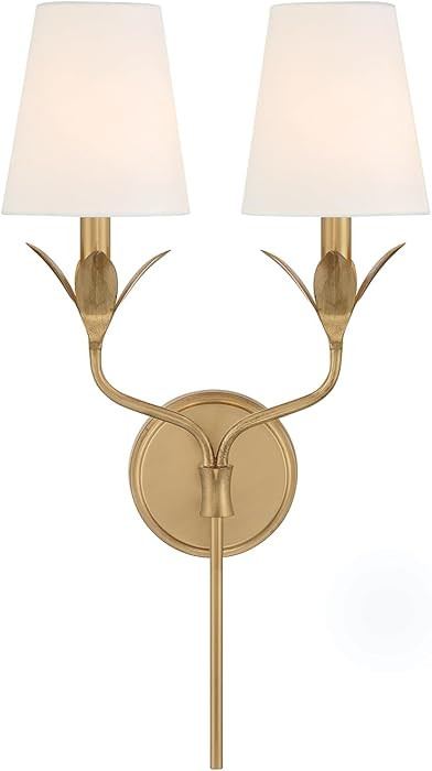 Crystorama Broche 2 Light Antique Gold Sconce | Amazon (US)
