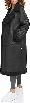Levi's Women's Faux Shearling Long Coat | Amazon (US)