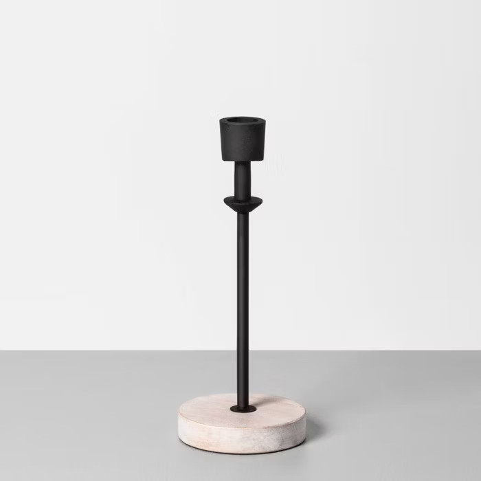 Wood & Metal Single Candle Holder - Hearth & Hand™ with Magnolia | Target