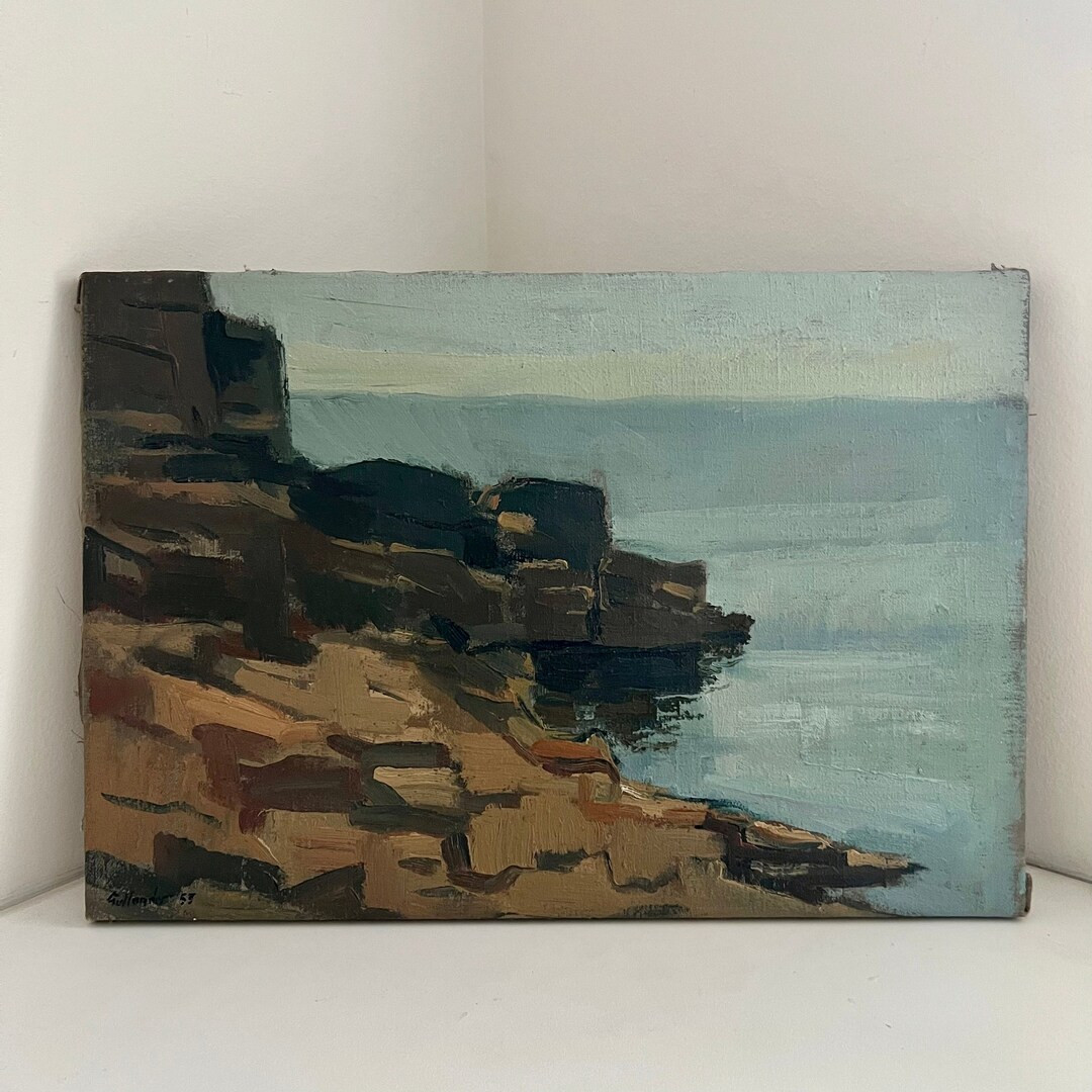 1950s Swedish Painting Original Oil Landscape, Sweden Mid Century Modern Art - Etsy | Etsy (US)