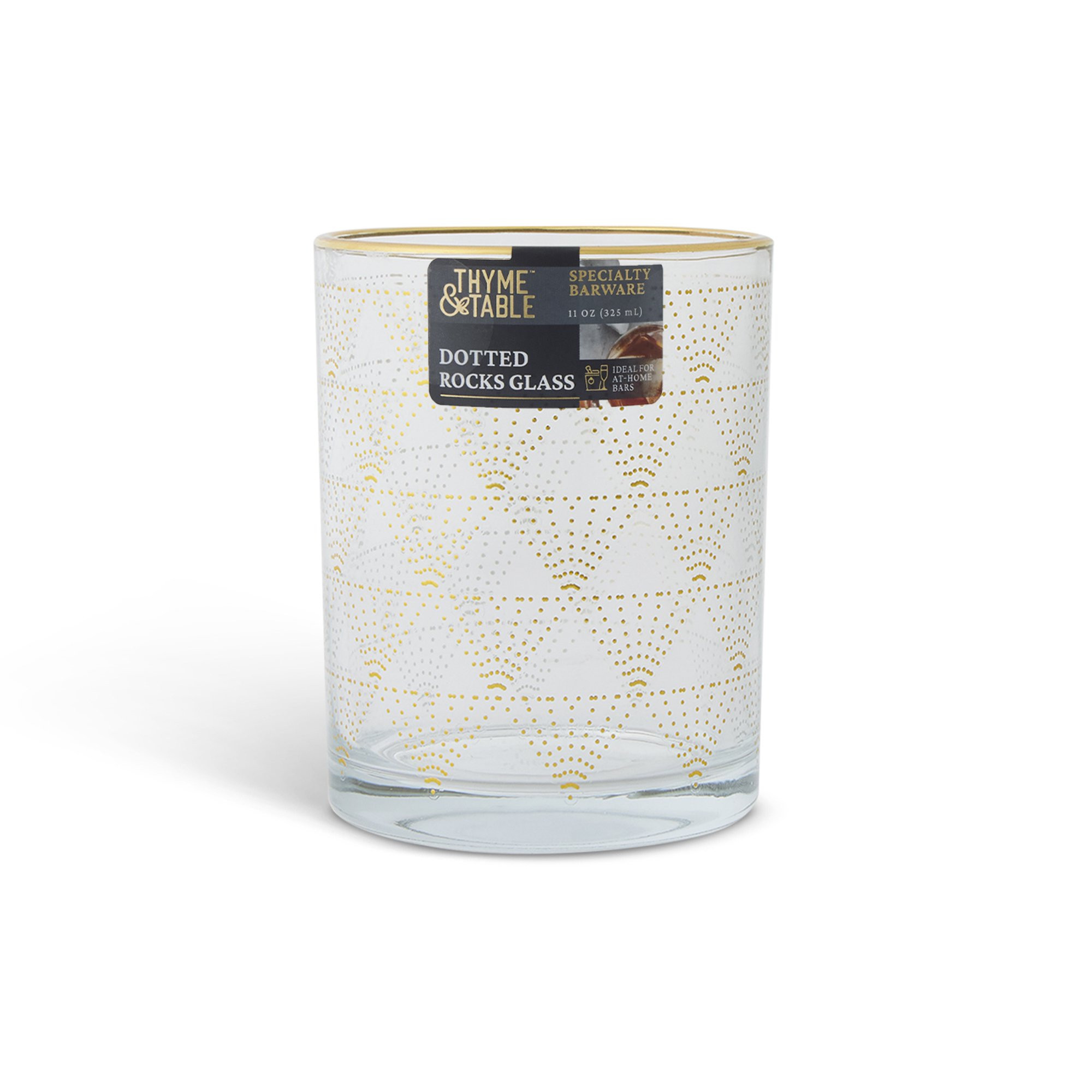 Thyme & Table Whiskey Rocks Glass, Diamond Print | Walmart (US)