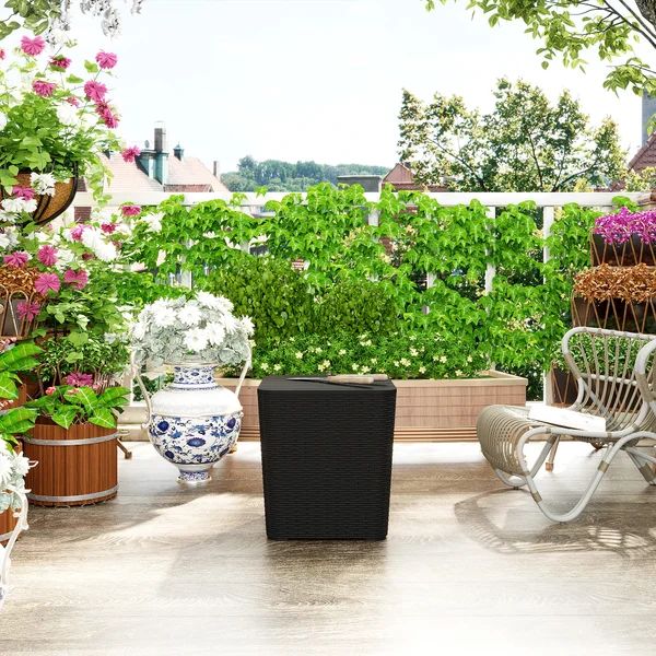 11.5 Gallon Outdoor Deck Box Side Table With Storage | Wayfair North America