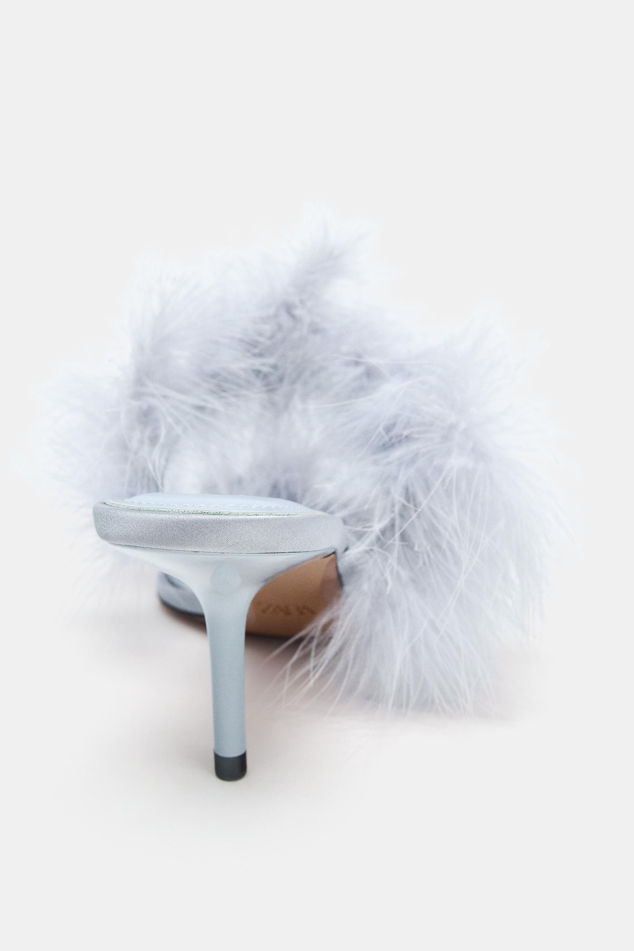 FEATHER HEELED SANDALS | Zara US