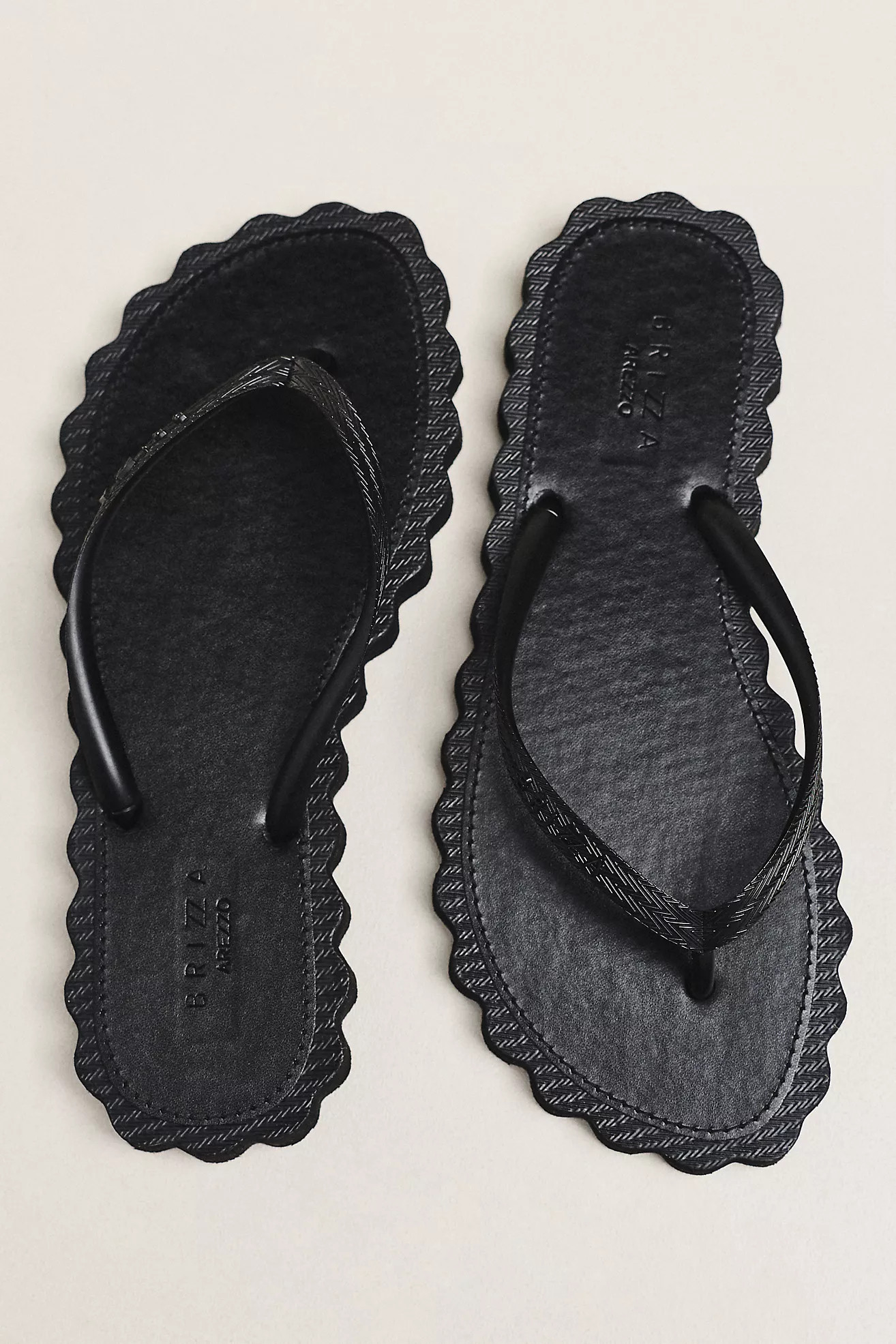 Brizza Arezzo Scalloped Flip-Flop Sandals | Anthropologie (US)