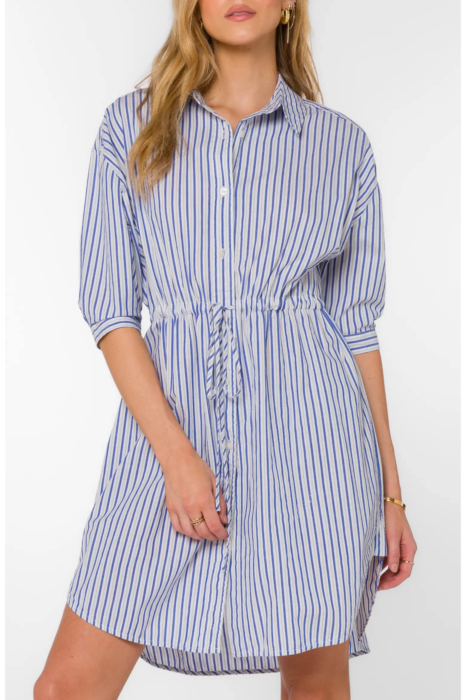 Stripe Drawstring Waist Shirtdress (Women) | Nordstromrack | Nordstrom Rack
