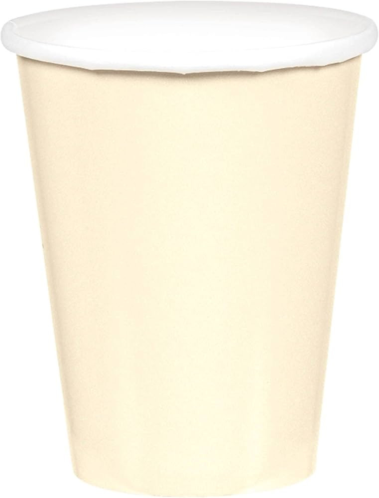 Vibrant Vanilla Creme Paper Cups (Pack of 20) - 9 oz. - Perfect for Parties, Gatherings, Picnics ... | Amazon (US)