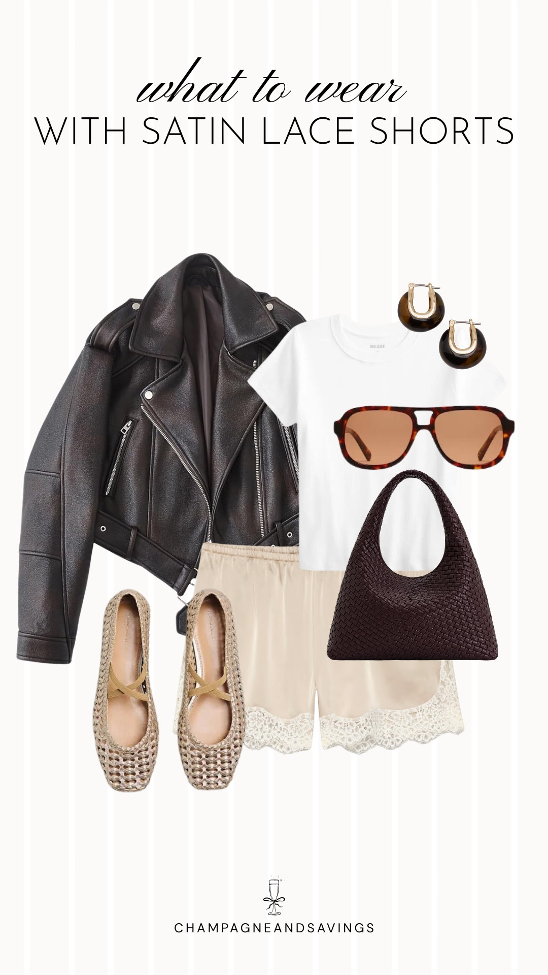 Lace satin shorts outfitts

#LTKootd