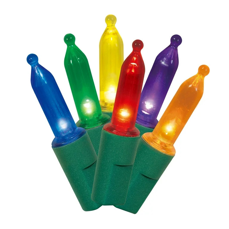 Indoor/Outdoor 100-Count Random Twinkle Mini Christmas String Lights, Multicolor, 19.5', by Holid... | Walmart (US)