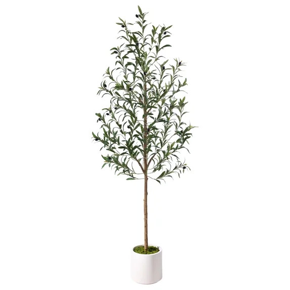 6FT Artificial Olive Tree in Planter, Artificial Olive Plants with Fruits, Realistic Indoor Outdo... | Walmart (US)