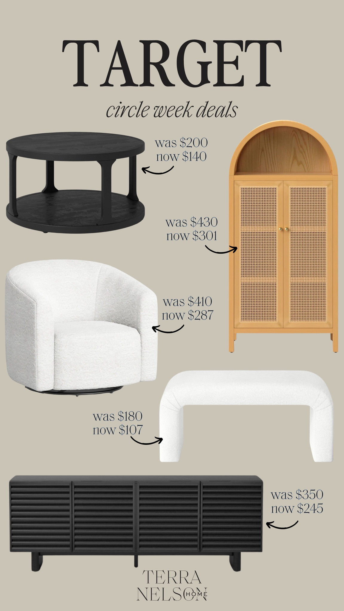 Target Circle Week Sale / Target Sale / Target Furniture Sale / Threshold Sale / Living Room Furniture / Entryway Furniture / Accent Chairs / Accent Tables / Coffee Tables / Dining Room Furniture / Entryway Benches / Dining Chairs / Dining Tables / Storage Ottomans / Decorative Benches / Neutral Cabinets / Arched Cabinets / Neutral Home Furniture / Modern Organic Furniture / Modern Home / 

#LTKSaleAlert #LTKSummerSales #LTKHome
