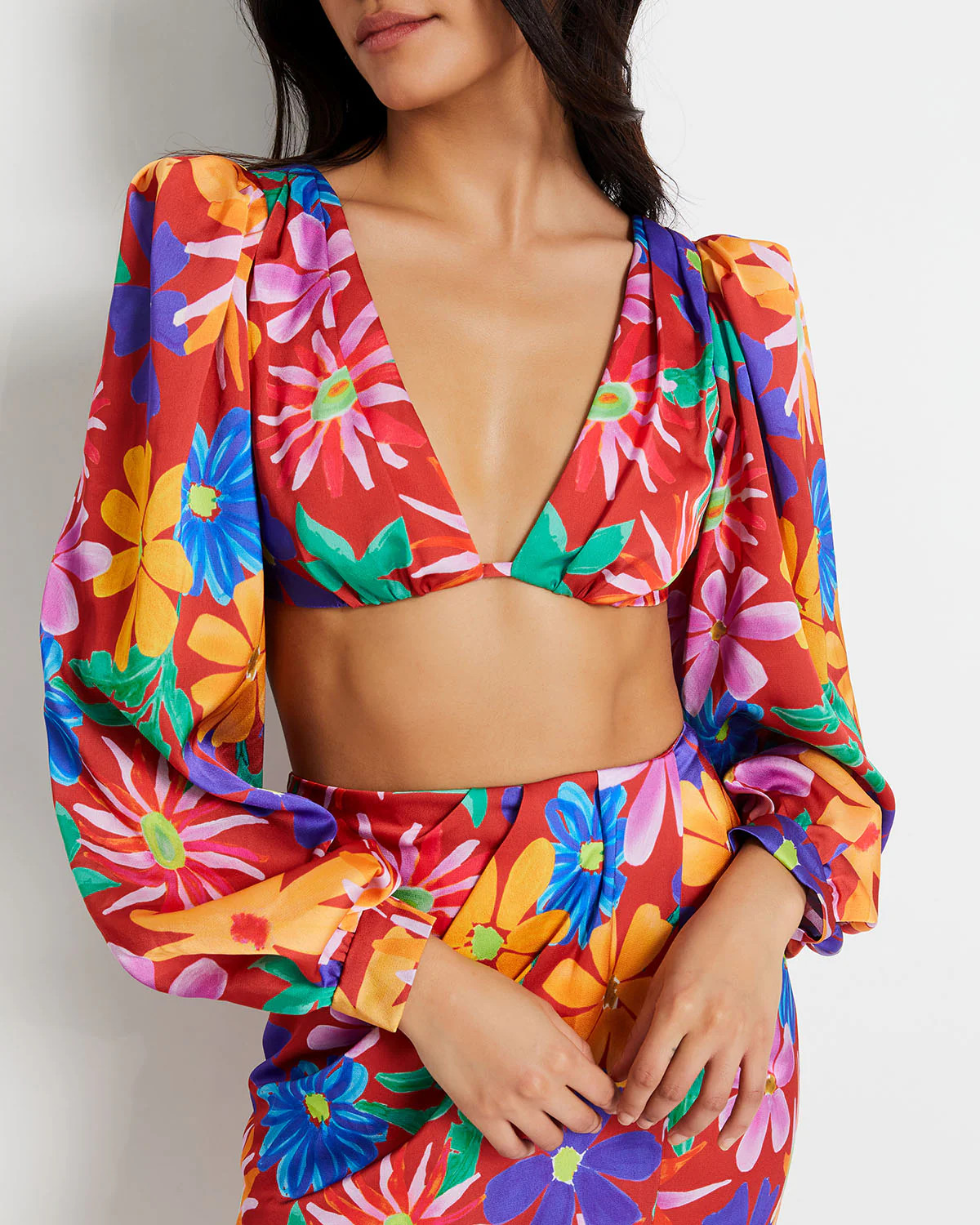 Aster Long Sleeve Cropped Top (FINAL SALE) | PatBO