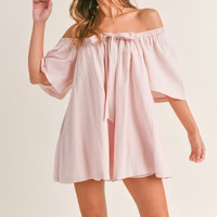 Linen Square Neck Loose Fit Romper | Evercado