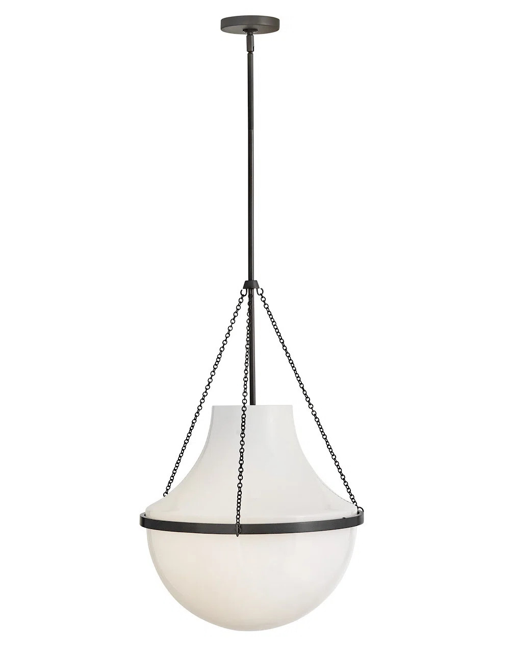 Collins Large Interior Teardrop Pendant w/ Cased Opal Glass | Wayfair North America