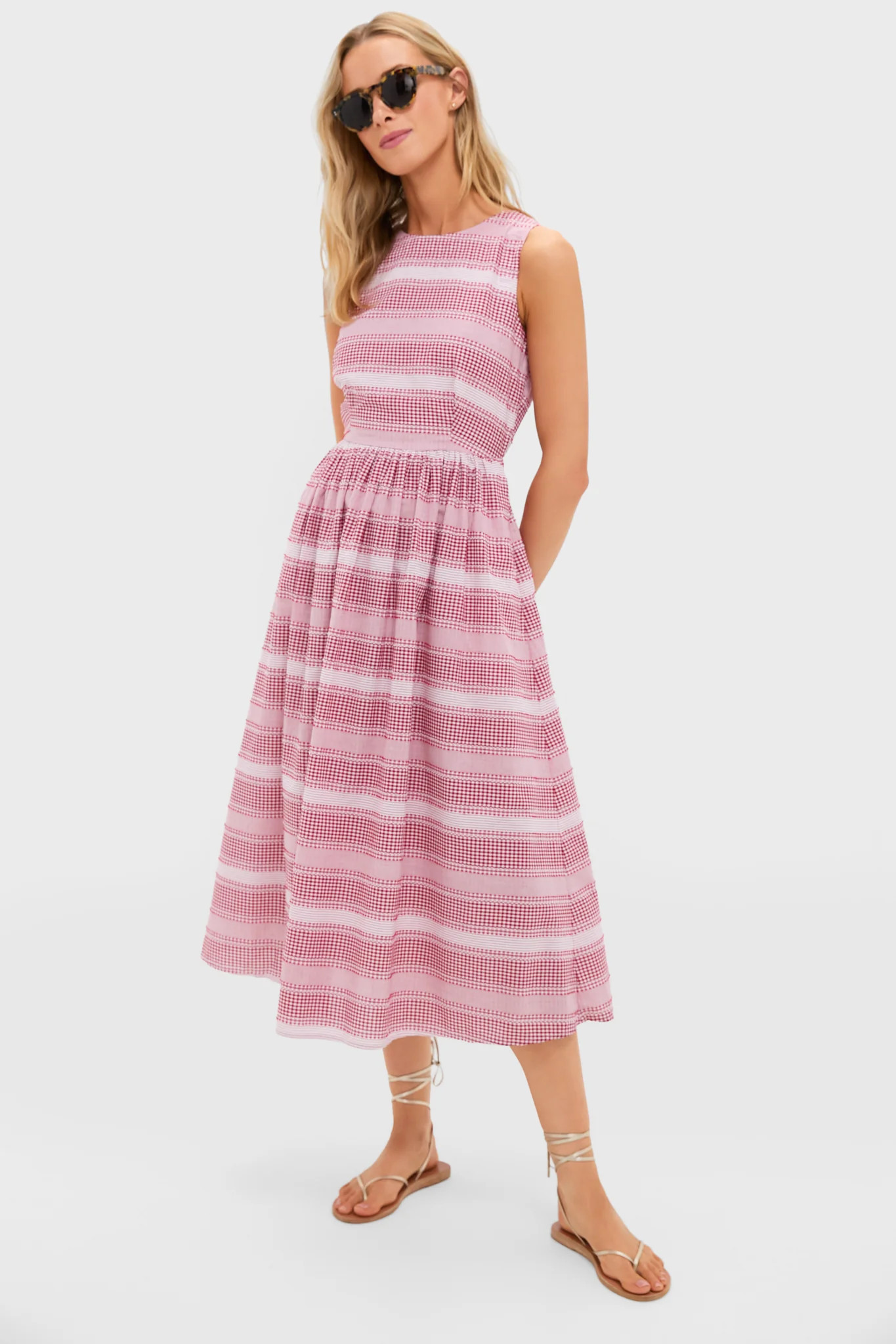 White and Red Stripe Poppy Maxi Dress | Tuckernuck (US)