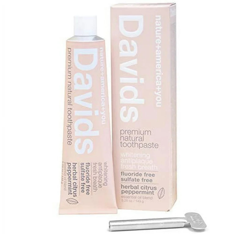 Davids Natural Toothpaste Premium Toothpaste, Whitening + Antiplaque, Natural Herbal Citrus Mint,... | Walmart (US)