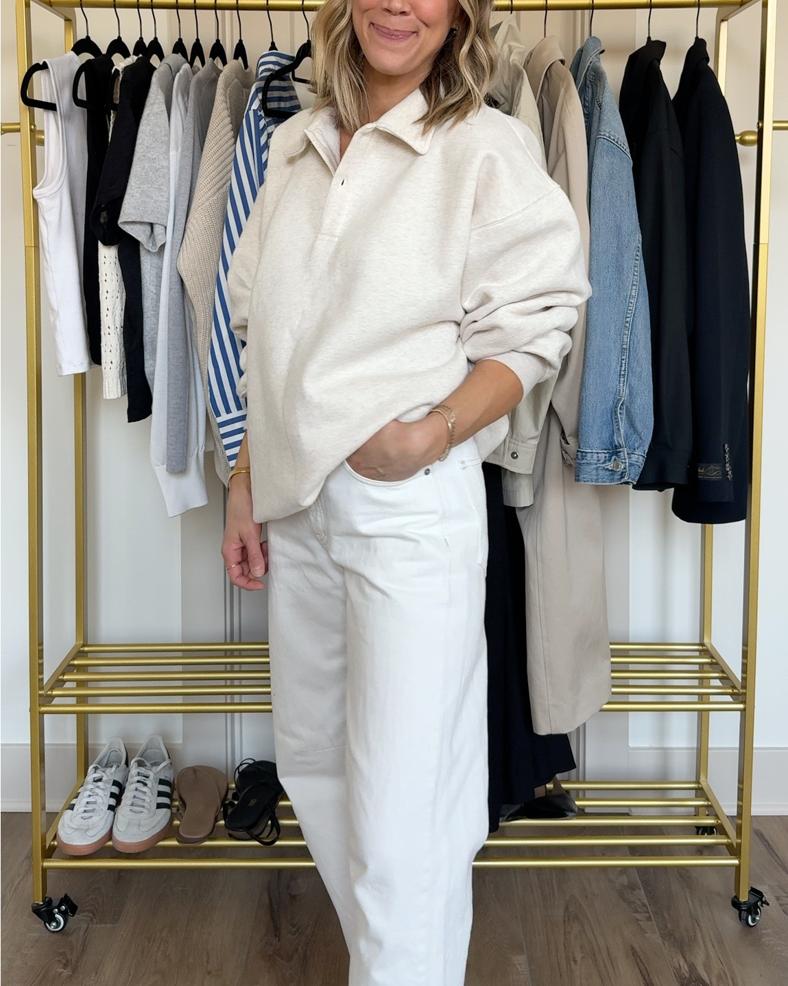 Wearing s/m (very oversized fit with longer length)

#LTKOver40 #LTKSeasonal