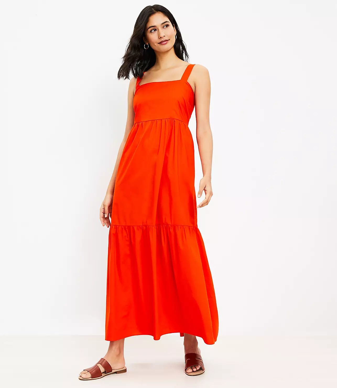 Strappy Tiered Maxi Pocket Dress | LOFT