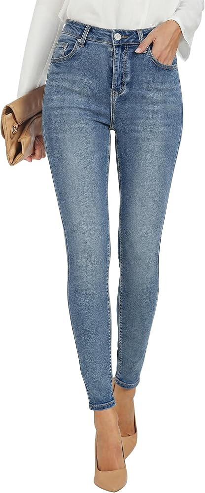 GRAPENT Skinny Jeans for Women High Waist Stretchy Classic High Rise Slimming Jeggings Denim Trou... | Amazon (US)