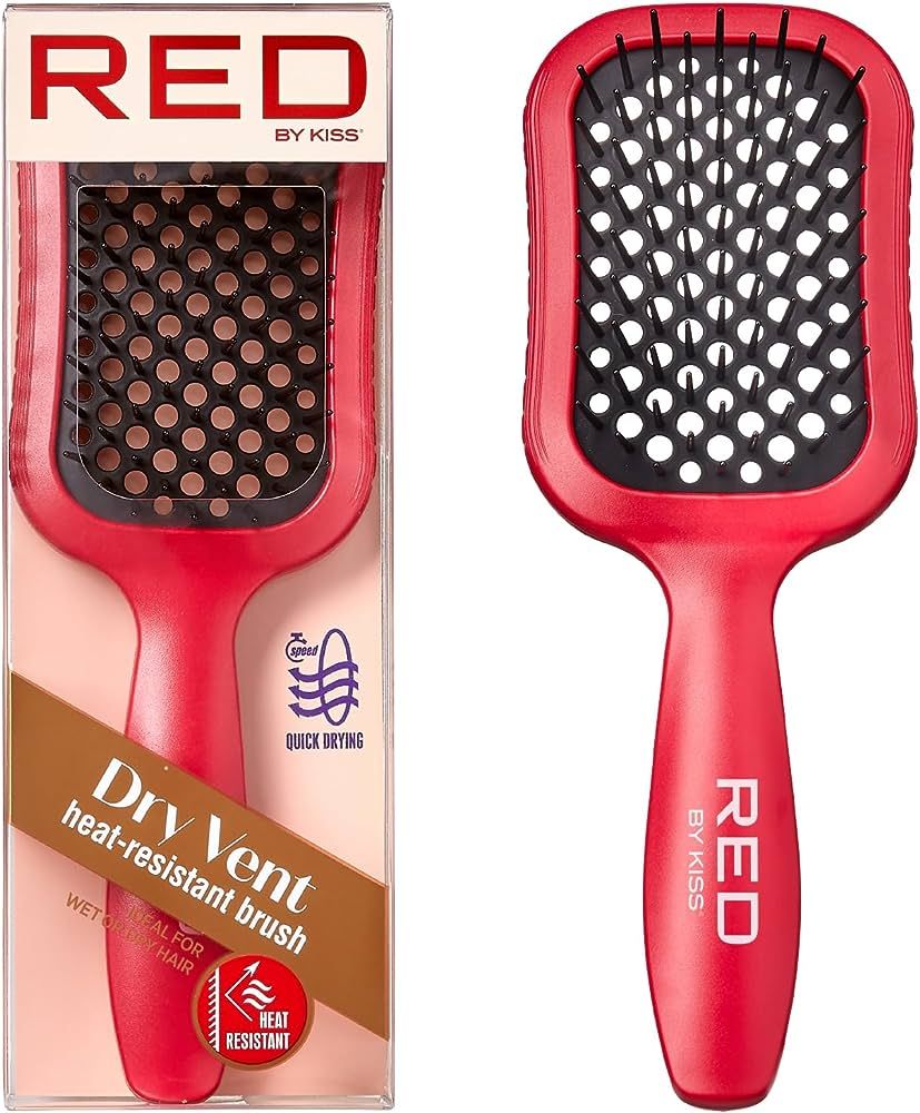 RED by Kiss Dry Vent Heat-Resistant Hair Brush, Detangling Fast Blow Drying for Wet Dry Curly Thi... | Amazon (US)