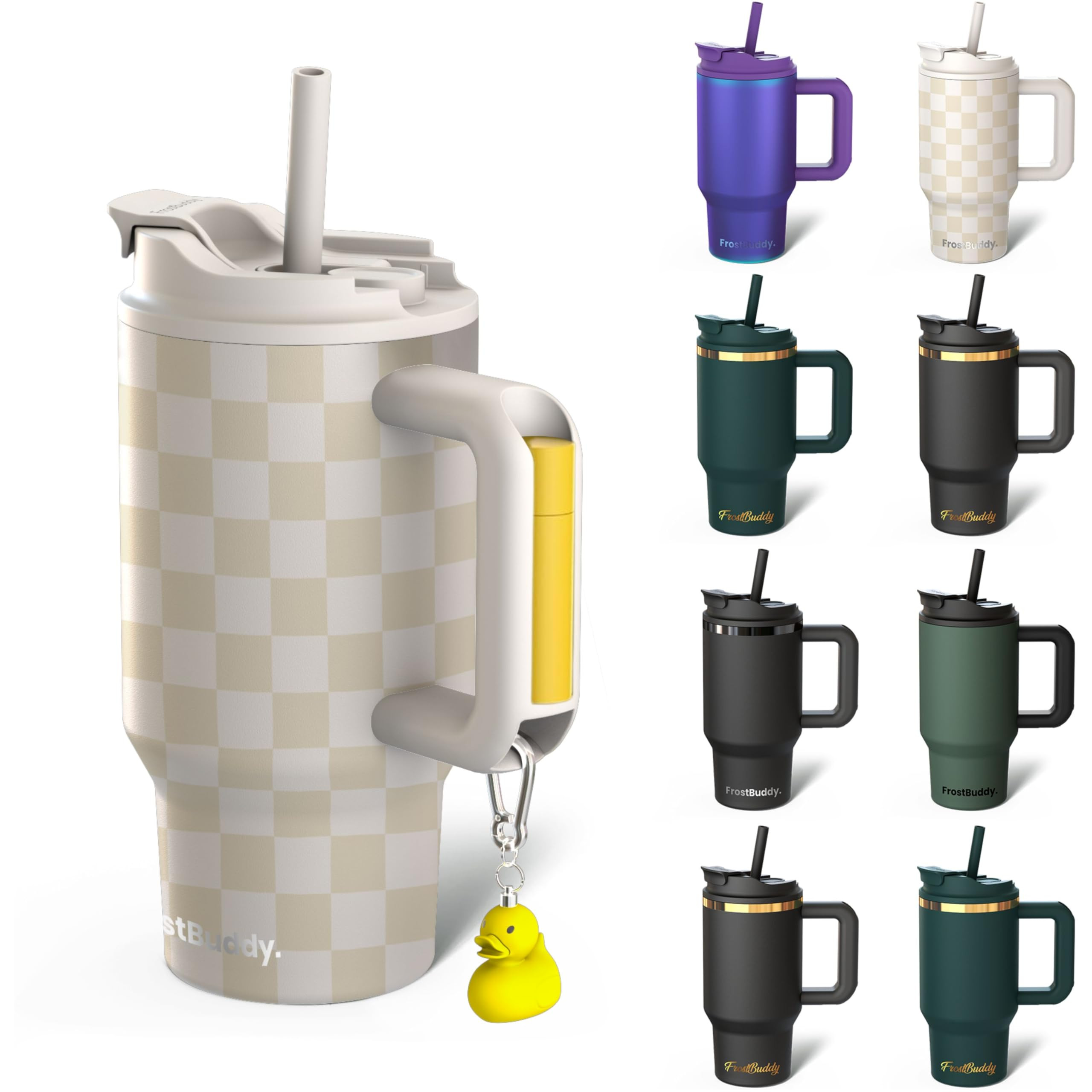 Frost Buddy Thicc Buddy - 16 oz Stainless Steel Vacuum Insulated Tumbler with Lid and Straw for W... | Amazon (US)