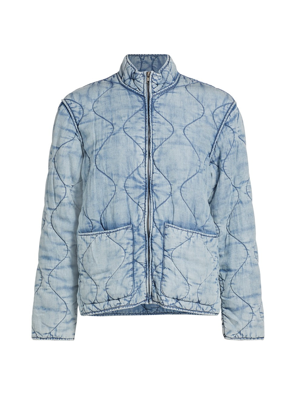 Women's Denver Faux-Denim Quilted Jacket - Vintage Cloud Wash - Size XS | Saks Fifth Avenue