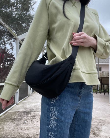I adore this purse! It’s nice quality, fits a lot and has an adjustable strap. I have the black and beige but they have other colors too! / black crescent purse bag handbag crossbody adjustable trendy chic basics cute simple neutral goes with everything everyday affordable 

#LTKitbag #LTKunder50 #LTKstyletip