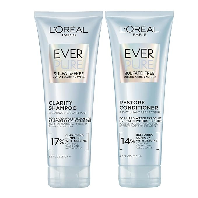 L'Oreal Paris Clarify and Restore Sulfate Free Shampoo and Conditioner Set with Antioxidants for ... | Amazon (US)