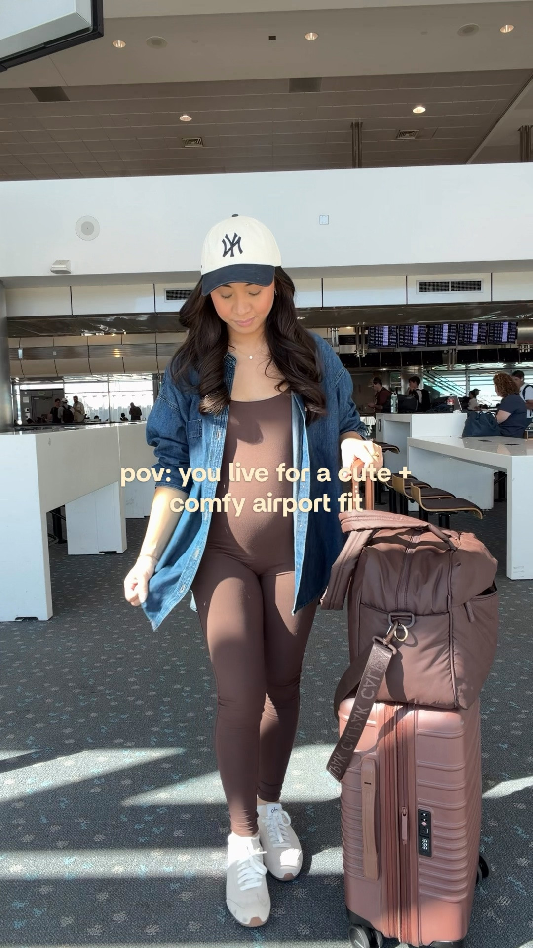 What I wore to the airport today ✈️🤎 wearing size S jumpsuit!

#LTKootd #LTKBump #LTKTravel