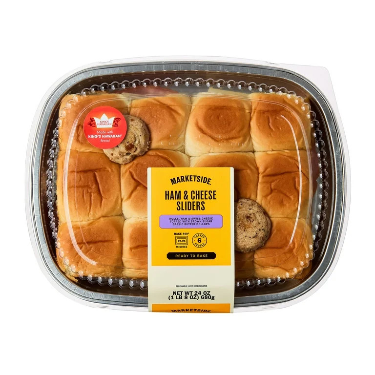 Marketside Ready to Bake Ham & Cheese Sliders, 24 oz, 12 Count (Refrigerated) | Walmart (US)