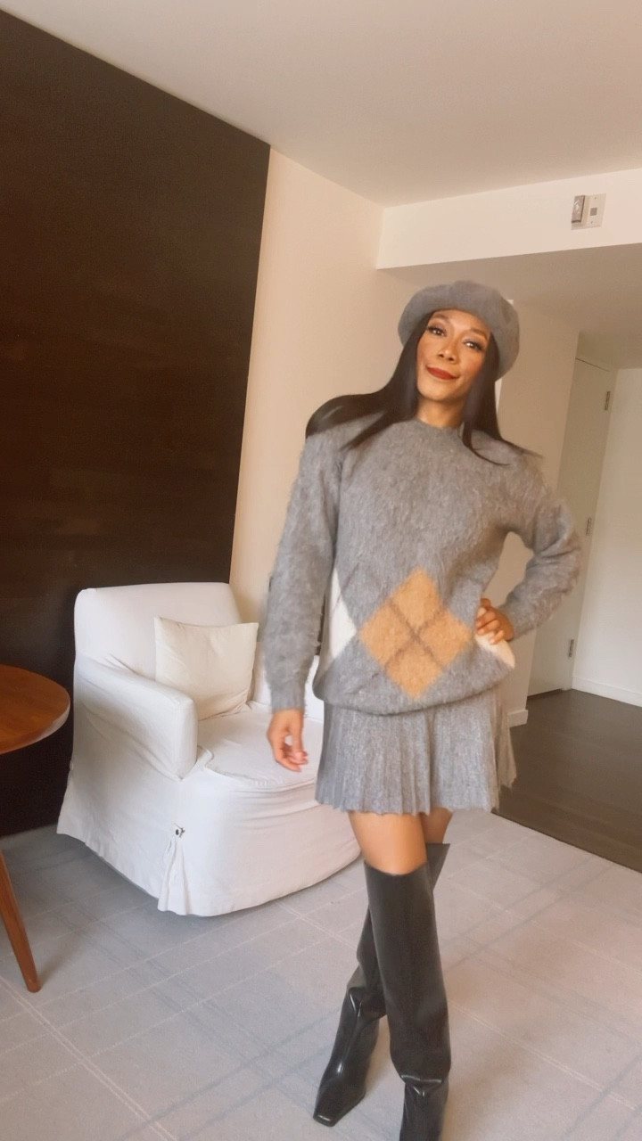 Here’s how I styled this grey mini knit skirt. This sweater from Madewell is super cozy! I’ve worn it with so many different outfits and it’s a hit every single time. I’m wearing a size XS in the sweater for reference. 

Beret, winter hat, knee high boots, argyle sweater, grey outfit, winter outfit, winter style, mini skirt outfit, what I wore, dinner outfit idea, casual outfit idea, black boots,

#LTKU #LTKMostLoved #LTKSeasonal