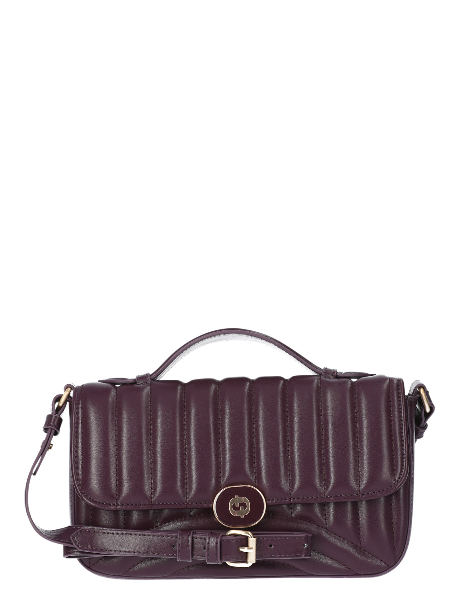 Time and Tru Women's Gia Quilted Crossbody Handbag, Plum | Walmart (US)