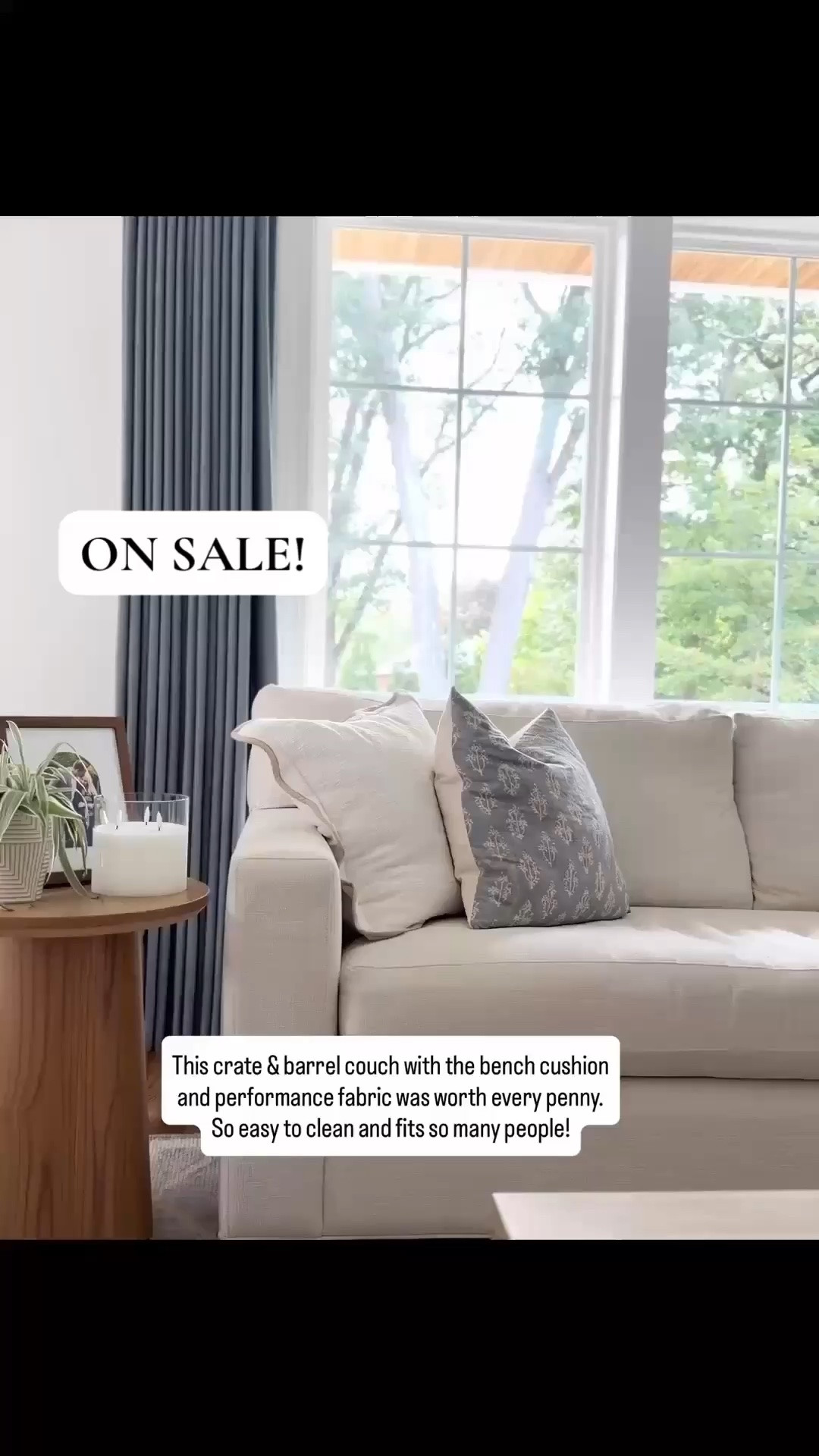 My Crate & Barrel sofa is on sale now! This might be my favorite sofa I’ve ever bought! I’ll always recommend it!