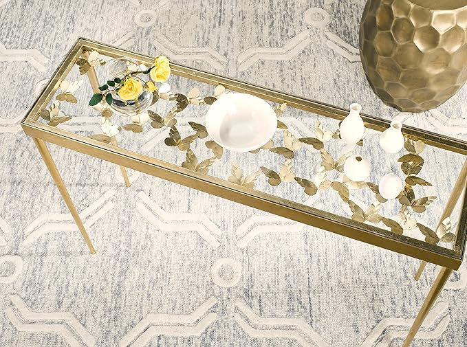 Safavieh Home Collection Rosalia Butterfly Console, Antique Gold | Amazon (US)