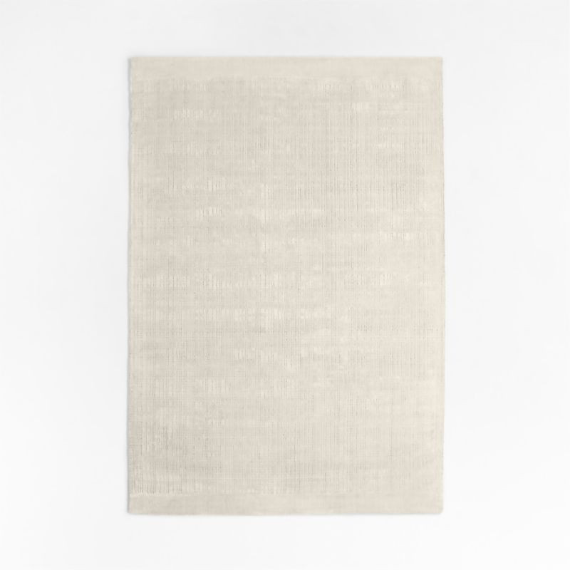 Viscose Grid Ivory Kids Area Rug 5x8 + Reviews | Crate & Kids | Crate & Barrel