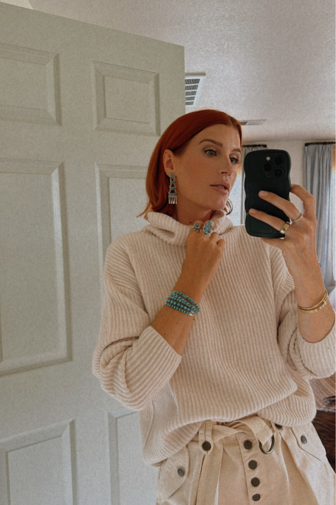 Wearing all of my new turquoise today with a fresh fall transitional sweater. I’m thrilled with the value of all of these new items. 
Turquoise is trending as part of the larger western trend and these pieces are an incredible value and perfect for holiday gifts as well. 


#LTKfindsunder100 #LTKGiftGuide #LTKfindsunder50