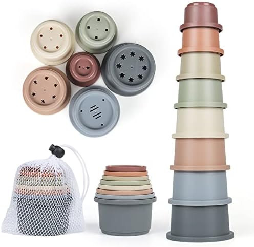 Stacking Cups Baby Bath Toy, Toddler Nest Cup Set Toy for Boys and Girls 6-12 Months, 8PCS Learni... | Amazon (CA)