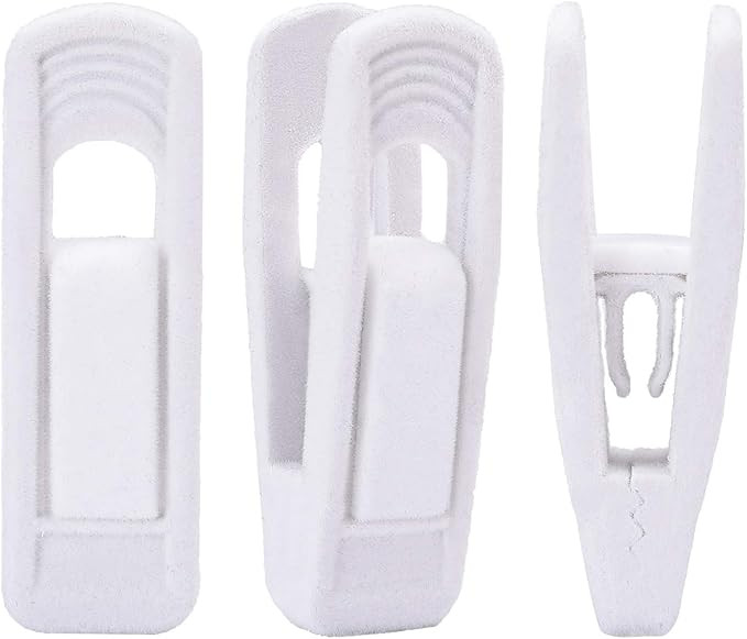 Trgowaul Velvet Hangers Clips, Pants Hangers Velvet Clips, Strong Finger Clips Perfect for Thin V... | Amazon (US)