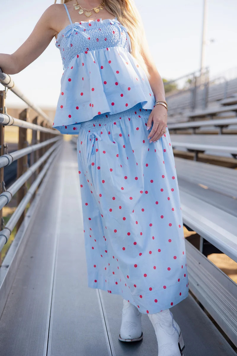 All American Girl Midi Skirt - Blue | The Impeccable Pig