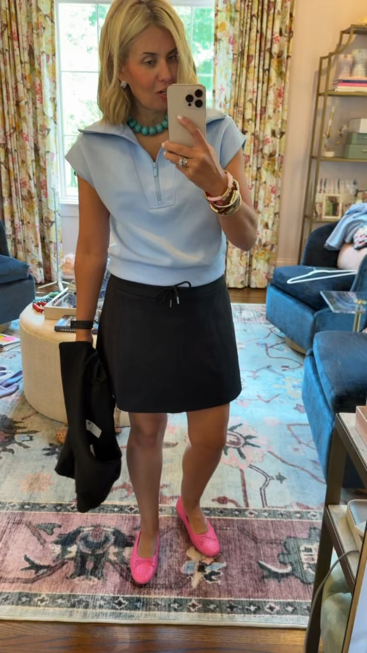 The cutest tar-jay set that I’m mixing and matching! 
Top - xs
Skort - small
Flats - 7.5 (sized 1/2 down)

#LTKdayinmylife #LTKootd #LTKmomlife
